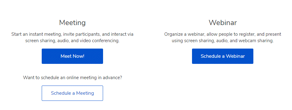 Meeting och Webinar